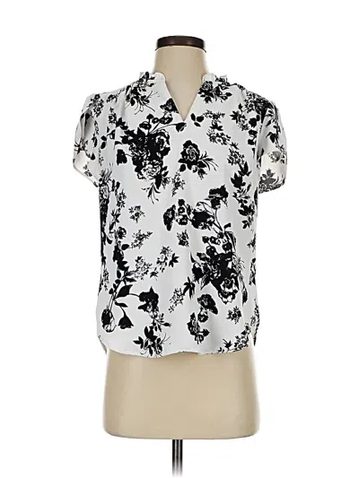 Pre-owned 41hawthorn Short Sleeve Blouse In Silver