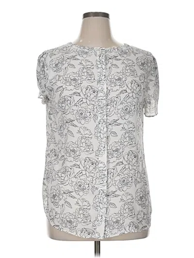 Pre-owned 41hawthorn Short Sleeve Blouse In Silver