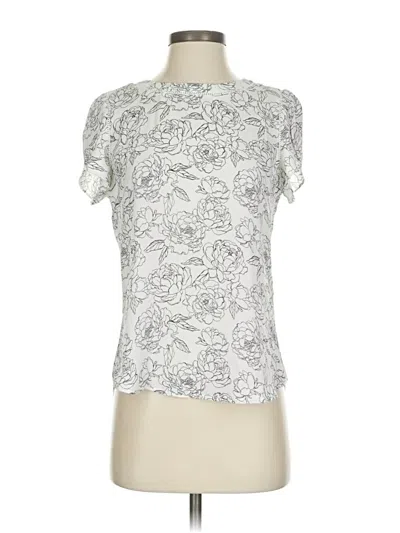 Pre-owned 41hawthorn Short Sleeve Blouse In Silver