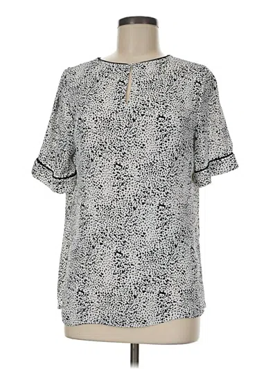 Pre-owned 41hawthorn Short Sleeve Blouse In Silver