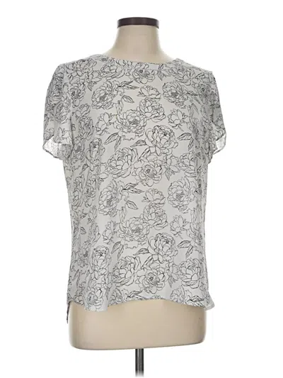 Pre-owned 41hawthorn Short Sleeve Blouse In Silver