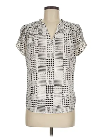 Pre-owned 41hawthorn Short Sleeve Blouse In Silver