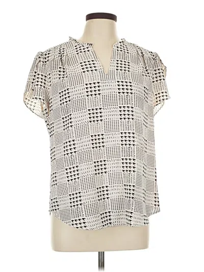 Pre-owned 41hawthorn Short Sleeve Blouse In Silver