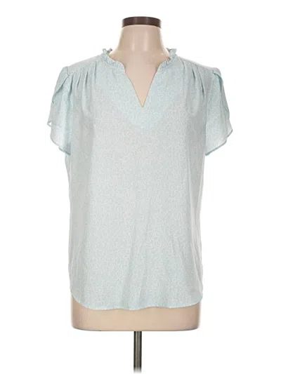 Pre-owned 41hawthorn Short Sleeve Blouse In Teal