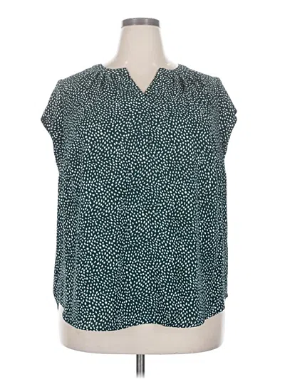 Pre-owned 41hawthorn Short Sleeve Blouse In Teal