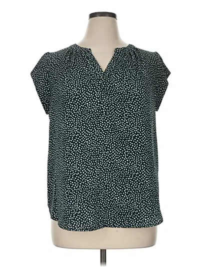 Pre-owned 41hawthorn Short Sleeve Blouse In Teal