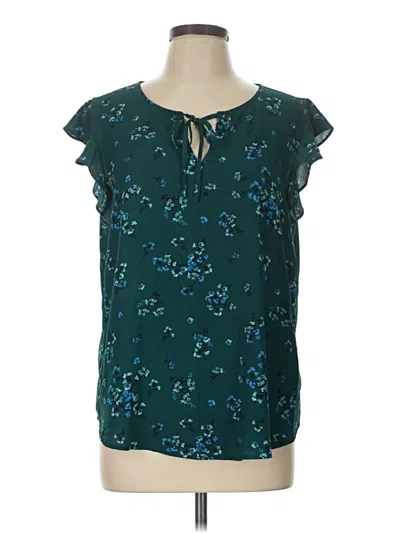 Pre-owned 41hawthorn Short Sleeve Blouse In Teal