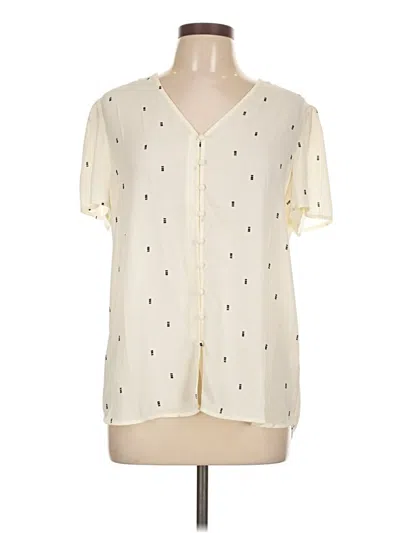 Pre-owned 41hawthorn Short Sleeve Blouse In White