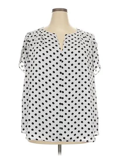 Pre-owned 41hawthorn Short Sleeve Blouse In White