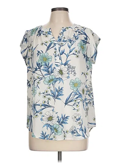 Pre-owned 41hawthorn Short Sleeve Blouse In White