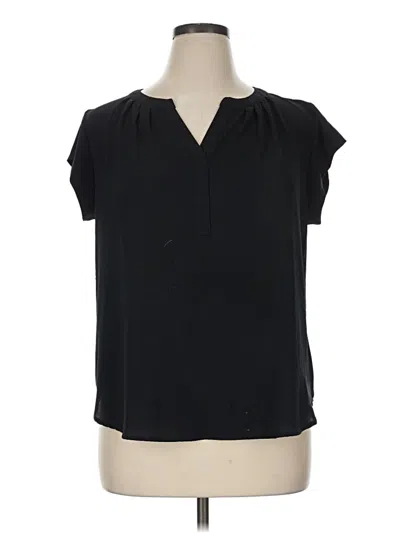 Pre-owned 41hawthorn Short Sleeve Henley Shirt In Black