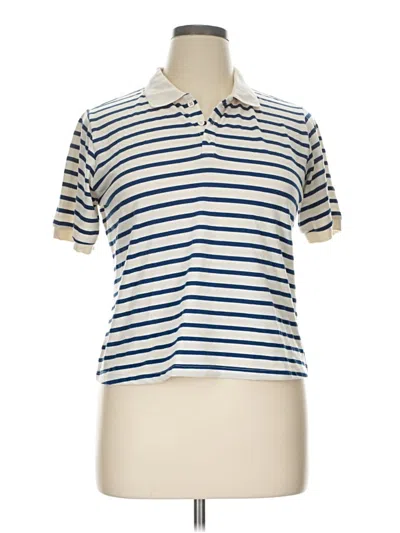 Pre-owned 41hawthorn Short Sleeve Polo Shirt In Blue