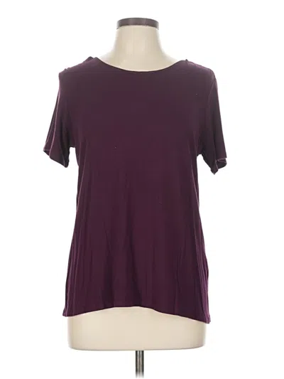 Pre-owned 41hawthorn Short Sleeve Top Burgundy Crew Neck Tops