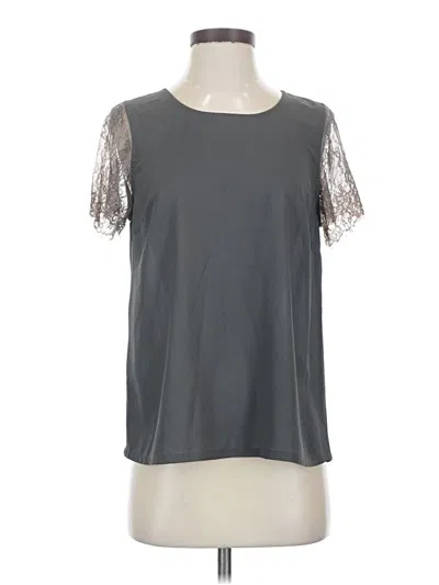 Pre-owned 41hawthorn Short Sleeve Top Gray Crew Neck Tops