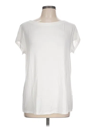 Pre-owned 41hawthorn Short Sleeve Top Ivory Boatneck Tops