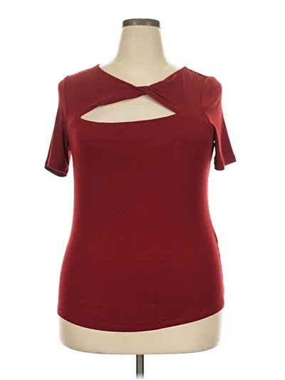 Pre-owned 41hawthorn Short Sleeve T-shirt In Burgundy