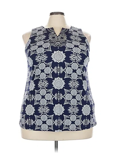 Pre-owned 41hawthorn Sleeveless Blouse In Blue