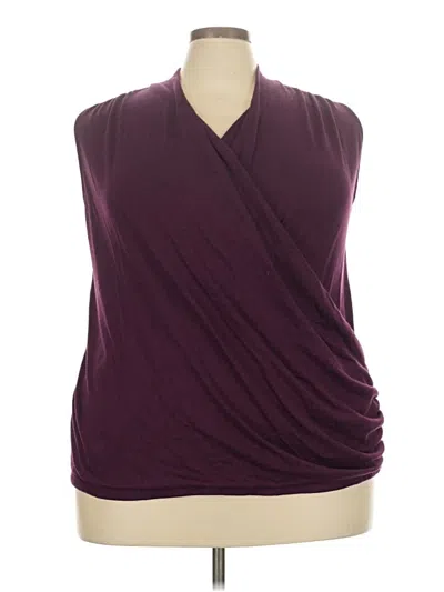 Pre-owned 41hawthorn Sleeveless Blouse In Burgundy
