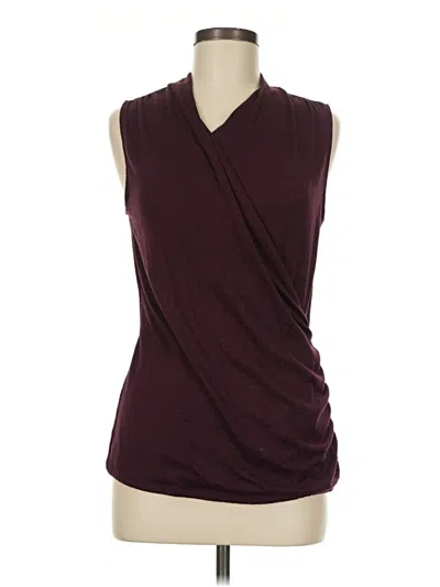 Pre-owned 41hawthorn Sleeveless Blouse In Burgundy