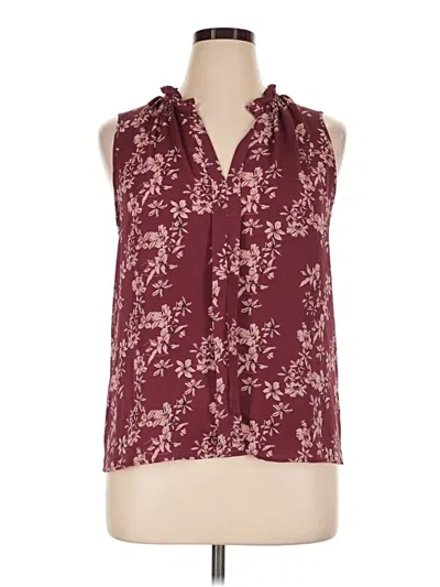 Pre-owned 41hawthorn Sleeveless Blouse In Burgundy