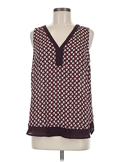 Pre-owned 41hawthorn Sleeveless Blouse In Burgundy