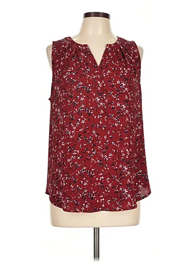 Pre-owned 41hawthorn Sleeveless Blouse In Burgundy