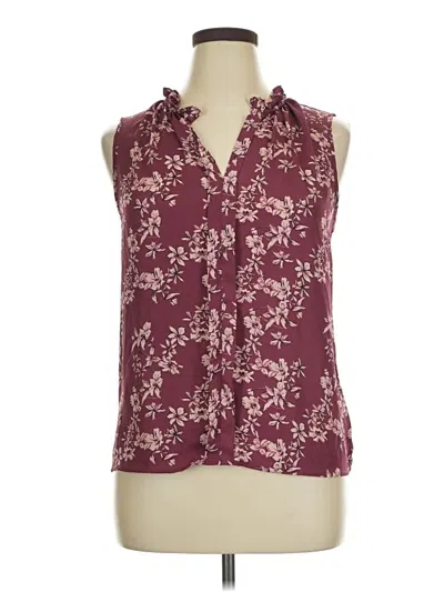 Pre-owned 41hawthorn Sleeveless Blouse In Burgundy