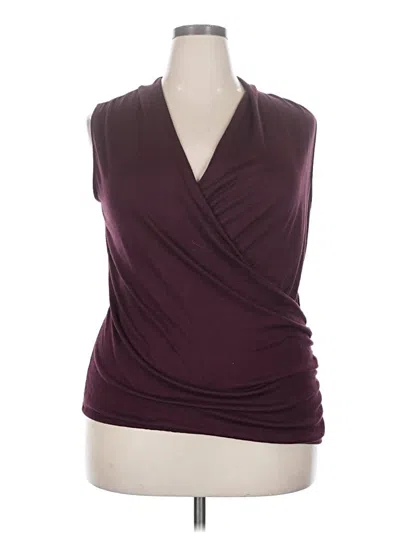 Pre-owned 41hawthorn Sleeveless Blouse In Burgundy