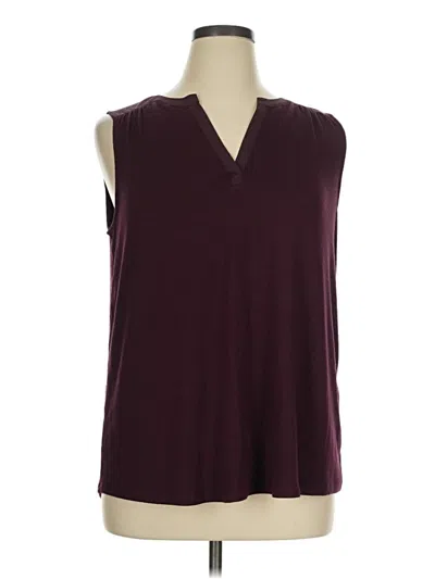 Pre-owned 41hawthorn Sleeveless Blouse In Burgundy