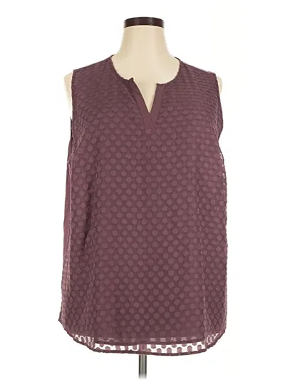 Pre-owned 41hawthorn Sleeveless Blouse In Burgundy