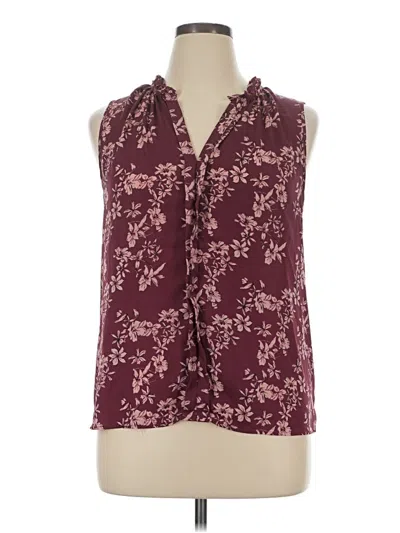 Pre-owned 41hawthorn Sleeveless Blouse In Burgundy