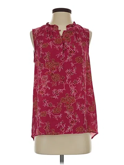 Pre-owned 41hawthorn Sleeveless Blouse In Burgundy