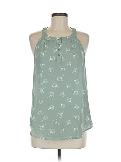 Pre-owned 41hawthorn Sleeveless Blouse In Green