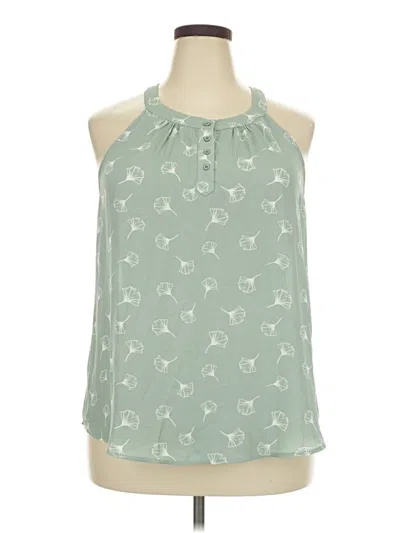Pre-owned 41hawthorn Sleeveless Blouse In Green
