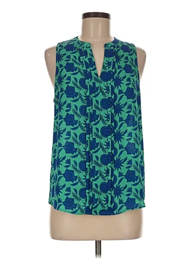 Pre-owned 41hawthorn Sleeveless Blouse In Teal