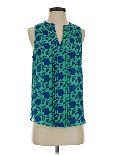 Pre-owned 41hawthorn Sleeveless Blouse In Teal