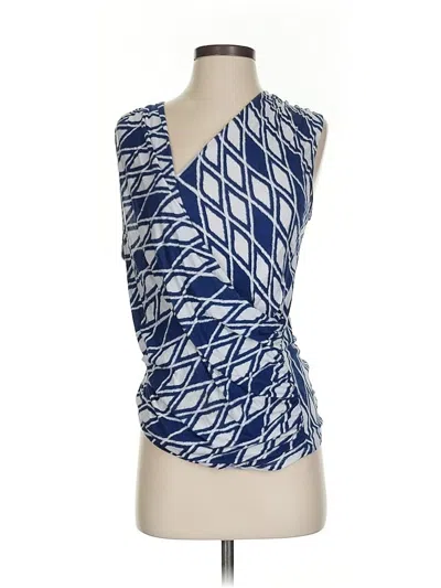 Pre-owned 41hawthorn Sleeveless Top Blue One Shoulder Neckline Tops