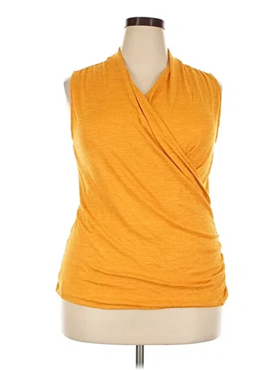 Pre-owned 41hawthorn Sleeveless Top Yellow Cowl Neck Tops