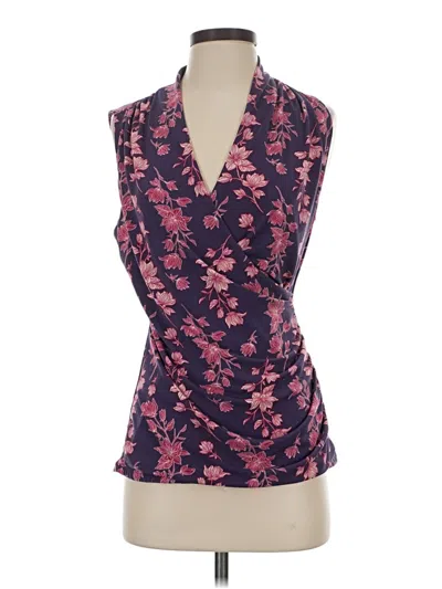 Pre-owned 41hawthorn Tank Top Pink Plunge Neckline Tops