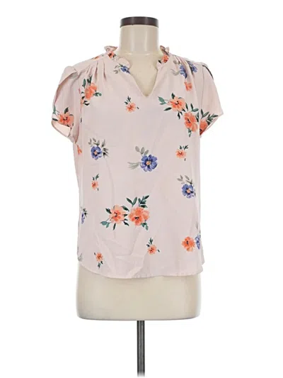 Pre-owned 41hawthorn Tank Top Tan Tie Neck Tops