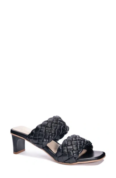 42 Gold Connie Leather Sandal In Black