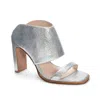 42 Gold Linx Slide Sandal In Silver