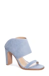 42 Gold Linx Slide Sandal In Blue Suede