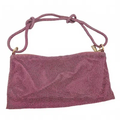 42 Gold Rhinestone Evening Bag In Fushia In Multi