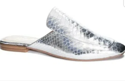 42 Gold Women's Kinsey Mirror Mule In Snake/silver
