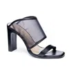 42 Gold Women Linx Slide Sandal In Black Mesh /kid Leather In Multi