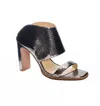 42 Gold Women's Linx Slide Sandal In Pewter Snake In Silver
