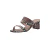42 Gold Women's Liya Snakeskin Open Toe Heels In Snake Leather In Multi