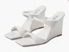 42 Gold Omira Wedge Sandal In White