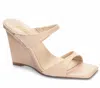 42 Gold Omira Wedge Sandal In Beige